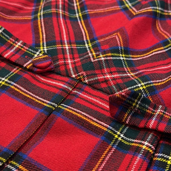 L.A.M.B. | Gwen Stefani Vintage Plaid Wool Dress 2000s Y2K in Red Size S Small - Picture 13 of 16